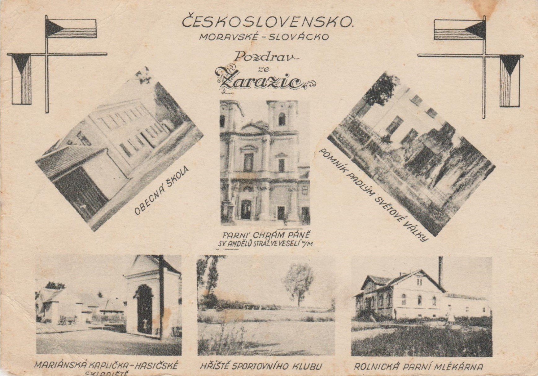 Pohlednice Milokošť a Zarazice
