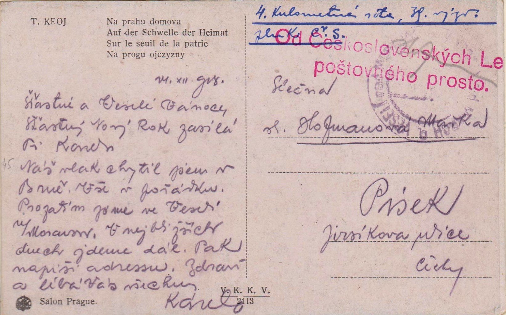 Historie pošty a poštovnictví ve Veselí nad Moravou 2